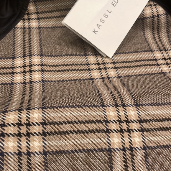 KASSL Editions point collar coated plaid raincoat - Picture 8 of 11